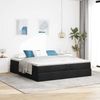 vidaXL Ottoman-Bett mit Matratzen Schwarz 200x200 cm Stoff 3311136 Bild 3