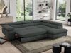 Mks Möbel 'Pedro L-Form' Ecksofa mit Schlaffunktion, verstellbaren Kopfstützen & Bettkasten, Dunkelgrau, Stoff, rechts Bild 5
