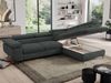 Mks Möbel 'Pedro L-Form' Ecksofa mit Schlaffunktion, verstellbaren Kopfstützen & Bettkasten, Dunkelgrau, Stoff, rechts Bild 4
