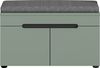 Sitzbank inkl. Sitzkissen (B/H/T: 80x45x37 cm) in Smoke Green Nachbildung Bild 2