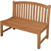 Gartenbank Bari Teak Massivholz ohne Armlehnen 120 cm Bild 2