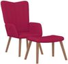 vidaXL Relaxsessel mit Hocker Weinrot Samt [327671] Bild 2