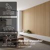 skølm 'Rune' 3D Akustikpaneele, Eiche, hochwertige Holzoptik Furnier und MDF, 120x60 cm, Wandpaneele mit Schallschutz, 4er Set Bild 4