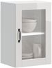 vidaXL Küchen-Hängeschrank mit Glastür Porto Hochglanz-Weiß 854009 Bild 1