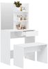 vidaXL Schminktisch-Set Hochglanz-Weiß 74,5x40x141 cm 3114143 Bild 4