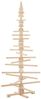 vidaXL | Holz Weihnachtsbaum | mit Ständer natur 180 cm Massivholz Kiefer 4103972 Bild 2