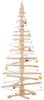 vidaXL | Holz Weihnachtsbaum | mit Ständer natur 180 cm Massivholz Kiefer 4103972 Bild 4