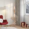 vidaXL | Holz Weihnachtsbaum | mit Ständer natur 180 cm Massivholz Kiefer 4103972 Bild 3