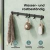 Mai & Mai Wandgarderobe Kleiderhaken Garderobenleiste aus Aluminium mit 4/6/8 Haken Stalo-12, Flexibel entlang der Schiene verschieben, individuell positionieren. Bild 4