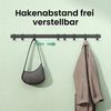 Mai & Mai Wandgarderobe Kleiderhaken Garderobenleiste aus Aluminium mit 4/6/8 Haken Stalo-12, Flexibel entlang der Schiene verschieben, individuell positionieren. Bild 2