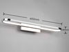 LED Badezimmer Wandleuchte GIANNI in Chrom - Spiegelleuchte, Breite 60cm Bild 4