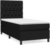 vidaXL Boxspringbett mit Matratze Schwarz 80x200 cm Stoff, Härtegrad: H2 [3141971] Bild 2