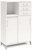 Büroschrank DNA 800x1275 mm Weiß/Weiß Schiebetür- und Schubladenmodul 3A4/2A4 Bild 1