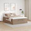 vidaXL Ottoman-Bett mit Matratze Cappuccino-Braun 140x200cm Kunstleder 3311045 Bild 3