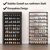 Brixy Schuhregal XXL - 9-Lager Schuhschrank - Bis zu 54 Paar Schuhe - 160x100x28cm - Schwarz, blacks, 100 x 28 x 160 cm Bild 3