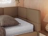 Jugendbett 90x200 ARVO Polsterbett mit Bettkasten, Stauraum & Gasdruckfeder, Modernes Design mit Kopfteil - Braun Kunstleder - Rechts Seite Bild 4