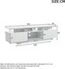 TV-Schrank 160x40x45 cm in Weiß, Hochglanz mit LED-App-Steuerung, 2 Türen und 8 Ablageflächen Bild 5