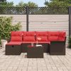 vidaXL Gartensofa-set mit Kissen mit Speicher 7 pcs Poly Rattan 3360225 Bild 3