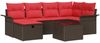 vidaXL Gartensofa-set mit Kissen mit Speicher 7 pcs Poly Rattan 3360225 Bild 2