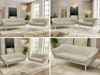Skandinavisches Sofa Set PIRS 3-2, Komplettset, Wellenfederung, weiße Füße, Sitzgruppe, Polstermöbel Set - Beige Velvet Bild 2