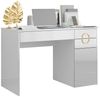 Schreibtisch Adela Weiß Hochglanz 115 x 55 cm mit 3 Schubladen Vicco Bild 5