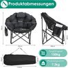 TLGREEN Campingstuhl Moonchair Luxus Klappbarer Campingstuhl (150KG Belastbar,Dicker Polster,Rutschfest,Mit Seitentasche & Kopfkissen), Outdoor Stuhl für Garten, Angeln, Camping, Strand Bild 3
