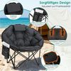 TLGREEN Campingstuhl Moonchair Luxus Klappbarer Campingstuhl (150KG Belastbar,Dicker Polster,Rutschfest,Mit Seitentasche & Kopfkissen), Outdoor Stuhl für Garten, Angeln, Camping, Strand Bild 4