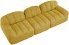3-Sitzer Sofa 288×104×79 cm aus Granuliertes Fleece rahmenlos modular, gelb Bild 5