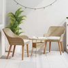 vidaXL Gartenstuhl 2 pcs Beige 62,5 x 55 x 82 cm Poly-Rattan 42006215 Bild 3