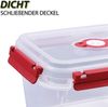 Frischhaltedosen für Lebensmittel mit Trenner ( 2 L ) - 2er Pack "Rot" - Vorratsdose luftdicht, Aufbewahrungsbox Meal Prep Box, Brotdose, BPA Frei Bild 5