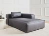 Linksseitige Chaiselongue BRANDE Stoff Schwarz Bild 3