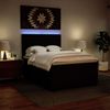 vidaXL Boxspringbett mit Matratze Schwarz 160x200 cm Kunstleder 3293028 Bild 5