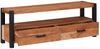 vidaXL TV-Schränk mit Regal Braun 110 x 30 x 40 cm Massivholz Akazie 4104010 Bild 4
