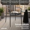 STEELSØN 'Pincoya' Gartenstuhl, anthrazit, Kunststoff, wetterfest und UV-beständig, Balkonstuhl stapelbar, bis 120 kg belastbar, 2er Set Bild 3