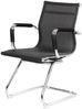 Dmora Stuhl Balvano, Büro-Wartezimmersitz mit Armlehnen, Ergonomischer Wartesitz, 62x54h89 cm, Schwarz Bild 2
