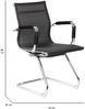 Dmora Stuhl Balvano, Büro-Wartezimmersitz mit Armlehnen, Ergonomischer Wartesitz, 62x54h89 cm, Schwarz Bild 3