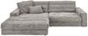 KAWOLA Sofa LANA Ecksofa Cord steingrau Recamiere links 83 x 205 x 296 cm Bild 3
