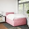 vidaXL Boxspringbett mit Matratze Rosa 120x200 cm Samt 3286287 Bild 3