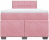 vidaXL Boxspringbett mit Matratze Rosa 120x200 cm Samt 3286287 Bild 4