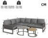 Celya Gartenlounge-Set Gartenmöbel Set mit Esstisch, für Balkon Garten Terrasse, (verstellbare Beine, Möbelset für 6-7 Personen), Ecksofa mit verzinktem Eisengestell Bild 4