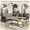 Celya Gartenlounge-Set Gartenmöbel Set mit Esstisch, für Balkon Garten Terrasse, (verstellbare Beine, Möbelset für 6-7 Personen), Ecksofa mit verzinktem Eisengestell Bild 3