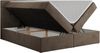 Boxspringbett, Doppelbett Matratze und Topper, Polsterbett - CENTOS - 140x200cm - Grau Velours - H3 Bild 4