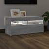 vidaXL TV-Schrank mit LED-Leuchten Grau Sonoma 90x35x40 cm 815676 Bild 3