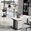 bümö Andratx Rollcontainer mit Schubladen, Container abschließbar aus Holz in grau - Rollwagen für's Büro als Schreibtisch Unterschrank, Bürocontainer od. Schreibtischcontainer, AXRC-69 Bild 4
