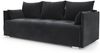 Wohnero24 NESSA Sofa mit Schlaffunktion 191x142 cm – Schlafsofa Schwarz 3-Sitzer mit Bettkasten Bild 3