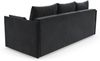 Wohnero24 NESSA Sofa mit Schlaffunktion 191x142 cm – Schlafsofa Schwarz 3-Sitzer mit Bettkasten Bild 4