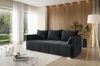 Wohnero24 NESSA Sofa mit Schlaffunktion 191x142 cm – Schlafsofa Schwarz 3-Sitzer mit Bettkasten Bild 2