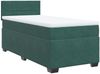 vidaXL Boxspringbett mit Matratze Dunkelgrün 90x200 cm Samt 3288525 Bild 3