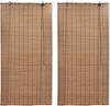 vidaXL Bambusrollo, Braun, 150 cm x 2,2 m, 2 Rollo Bild 1