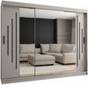 ABIKS MÖBEL Schwebetürenschrank RUBINO Y 250 Schlafzimmerschrank mit Schiebetüren Kleiderstange Regale Bild 5